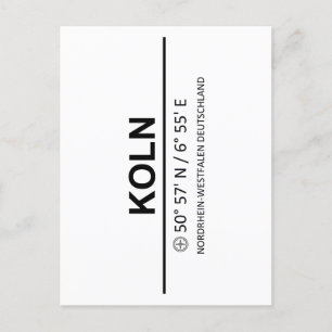 Koordinates Koln Vykort
