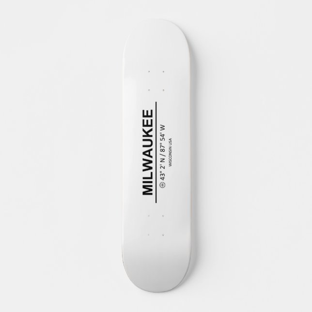 Koordinates Milwaukee Mini Skateboard Bräda 18,5 Cm (Framsida)