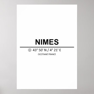 Koordinates Nimes Poster