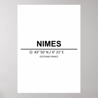 Koordinates Nimes Poster