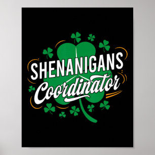 Koordinator för bus St. Patrick's rolig lärare Poster