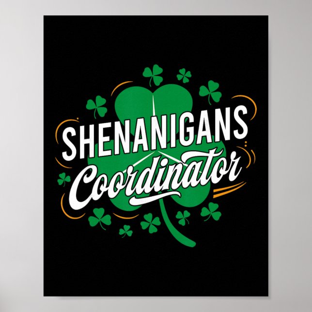 Koordinator för bus St. Patrick's rolig lärare Poster (Framsidan)