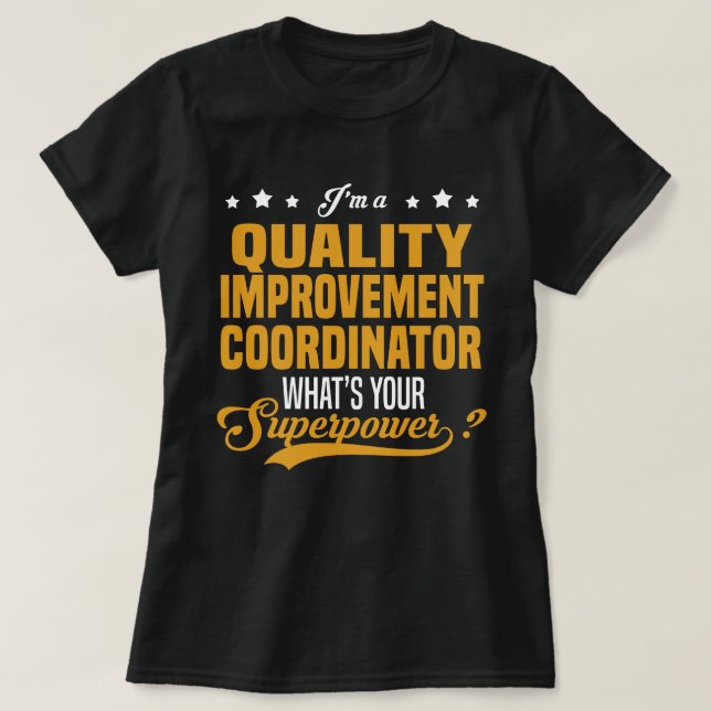 Koordinator för kvalitetsförbättring t shirt (Design framsida)
