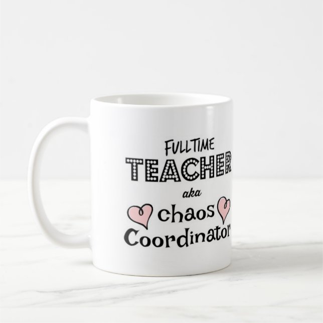 KOORDINATOR FÖR TEACHER-KAOS-fullt Kaffemugg (Vänster)
