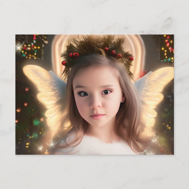 Koordinera Little Angel Holiday Postcard Helg Vykort (Framsida)