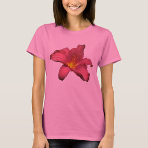 Koordinerande objekt för röd Daylily T-shirt