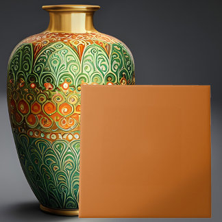 Koordinerar solid Orange Kakelplatta