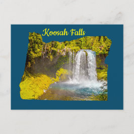 Koosah Falls Oregon-vykort Vykort