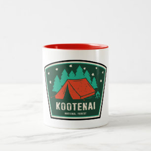 Kootenai National Forest Camping Två-Tonad Mugg