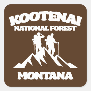 Kootenai National Forest, Montana Fyrkantigt Klistermärke