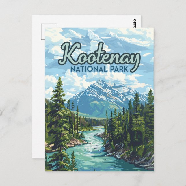 Kootenay National Park Canada British Columbia Vykort (Fram/baksida)