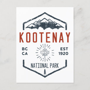 Kootenay National Park Canada Vintage Distress Vykort
