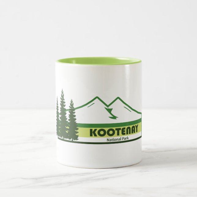 Kootenay National Park Gröna Ränder Två-Tonad Mugg (Center)