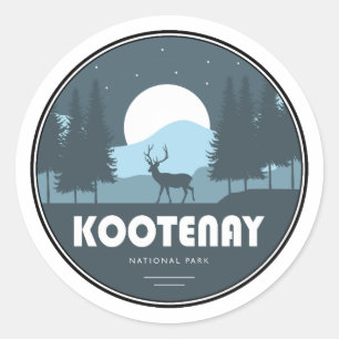 Kootenay National Park rådjur Runt Klistermärke