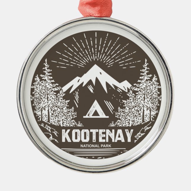 Kootenay nationalpark julgransprydnad metall (Framsidan)
