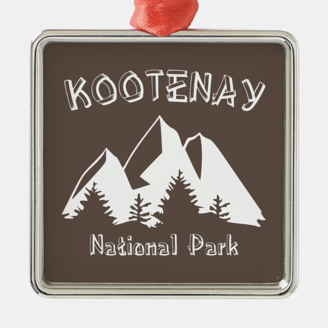 Kootenay nationalpark julgransprydnad metall (Framsidan)