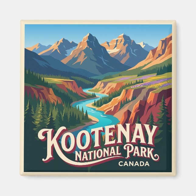 Kootenay nationalpark Kanada Magnet (Framsidan)