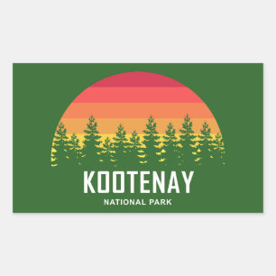 Kootenay nationalpark rektangulärt klistermärke