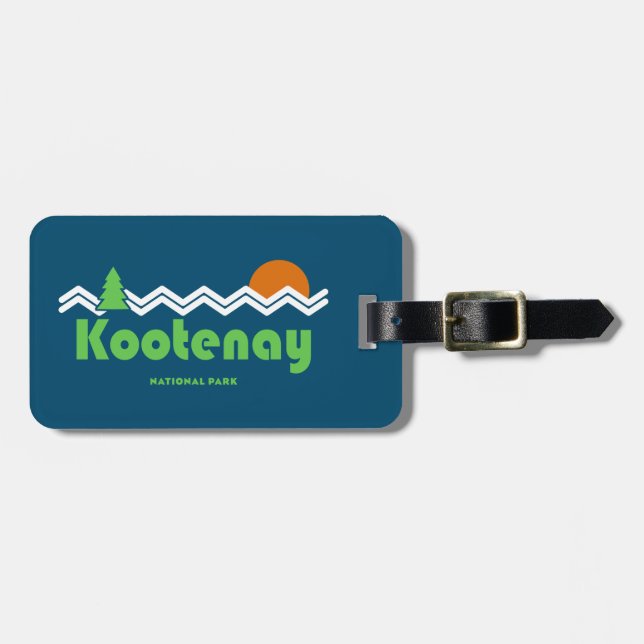 Kootenay nationalpark Retro Bagagebricka (Horisontell Framsida)