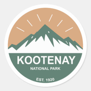 Kootenay nationalpark runt klistermärke