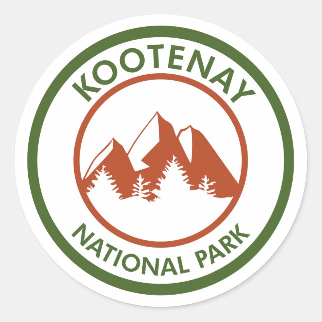 Kootenay nationalpark runt klistermärke (Framsida)