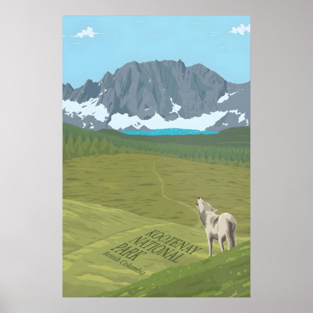 Kootenay nationalparks reseaffisch poster (Framsidan)
