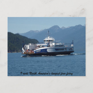 Kootenay Sjö Ferry, British Columbia Vykort
