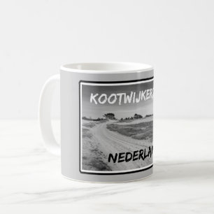 Kootwijkerzand, Nederland, Svarta och vita Kaffemugg