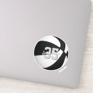Köp 1 eller bulk black white basketball Team färg Klistermärken