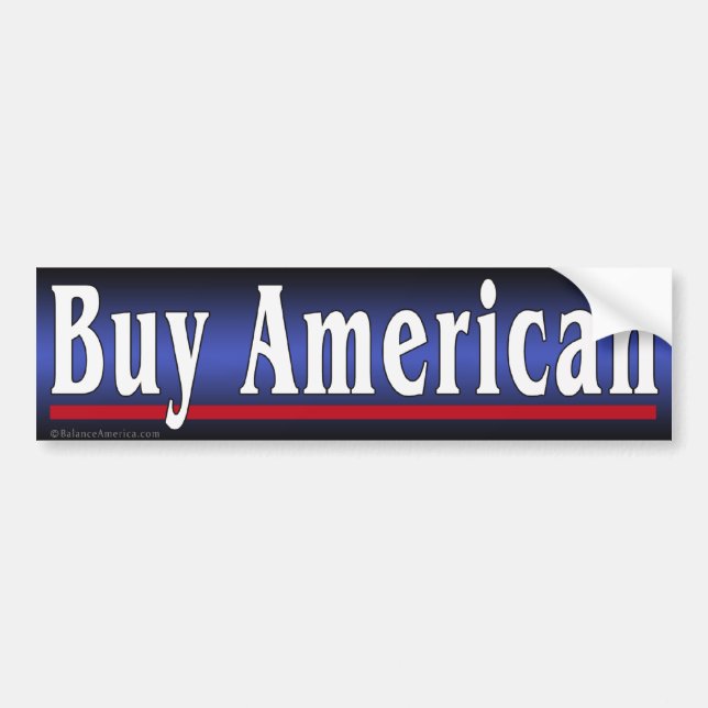 Köp American Blue Bumper Sticker Bildekal (Framsidan)