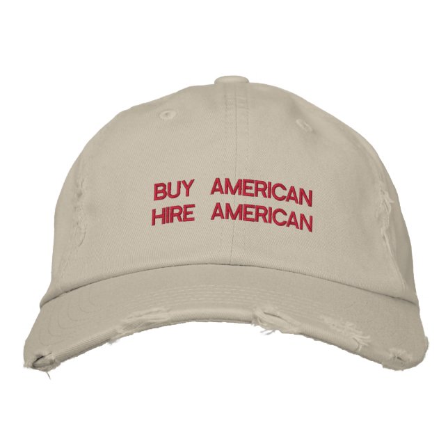 Köp American Hire American Quote Trump Patriot Broderad Keps (Framsida)