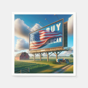 Köp amerikansk Billboard med Farm Tractor Pappersservett