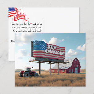 Köp Amerikansk Reklamskylt På Midvestfarmland Vykort