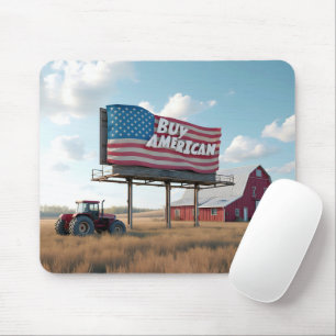 Köp amerikanska Billboard med Red Tractor och Barn Musmatta