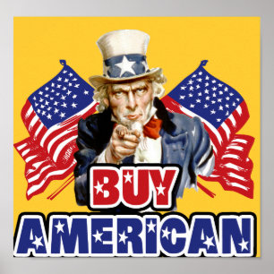 Köp Amerikanskt ( Tillverkat I Kina ) - Roligt Skä Poster