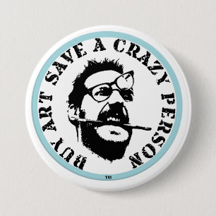 Köp Art Spara A Crazy Person-knapp Knapp