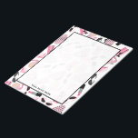 Köp av Parfym solglasögon och Anteckningsblock av<br><div class="desc">Ett anteckningsblock som har en utformning som består av rosa och svart solglasögon av öga-typ från bakkatt,  rosa-handväskor med grått polka dots,  rosa kopplingskurvor med svart båge,  rosa läppstift,  rosa-stenar och flaska av parfym med rosa atomizer. Anpassa med ditt namn.</div>