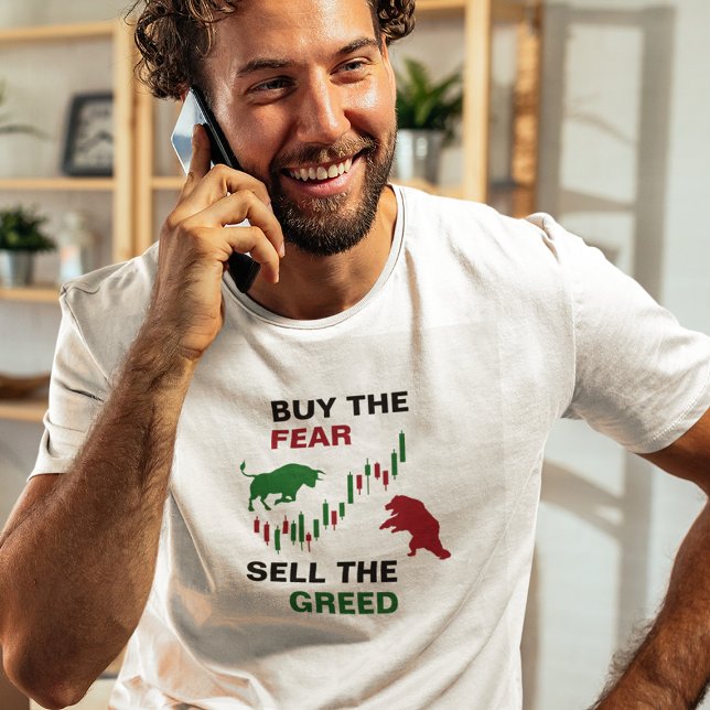 Köp av rädsla/sälja den giriga Lagrar-handlaren T Shirt (Skapare uppladdad)