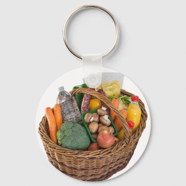 Köp basket med frukt och grönsaker från mat nyckelring (Framsida)
