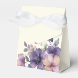 Köp blommor i rosa på bröllopsfavoritbox presentaskar