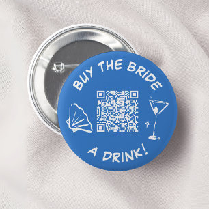 Köp bruden en drink Bröllopsdusch QR-kod Knapp