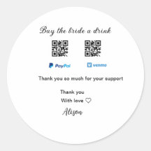 Köp bruden en drink donation QR Venmo PayPal 
