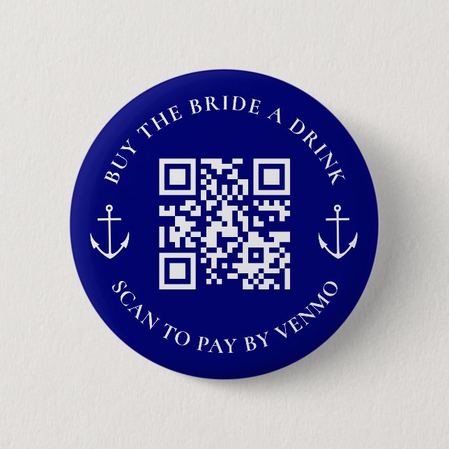 Köp Bruden En Drink Möhipparty QR-kod Knapp (Framsida)