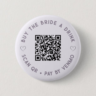 Köp BRUDEN en Drink QR-kod Ljus Lila Knappsats Knapp