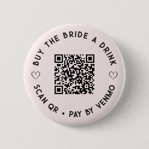 Köp BRUDEN en Drink QR-kod Rosa knapp
