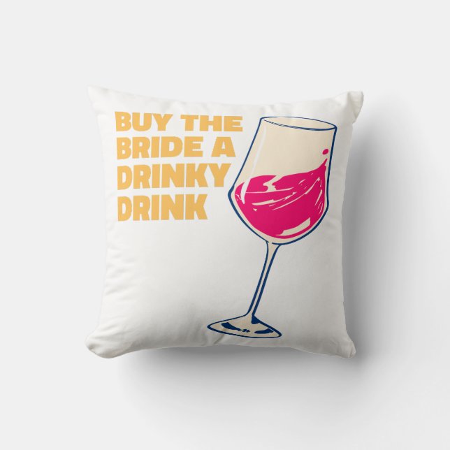 Köp bruden en drinkig drink Cocktail Söt Kudde (Framsida)