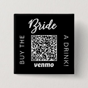 Köp Bruden En Dryck Med QR-kod Venmo Svart Knapp