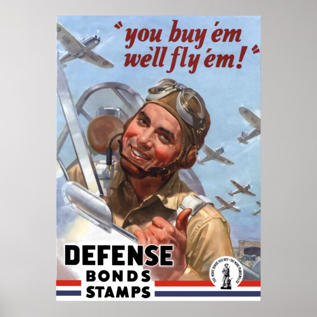 Köp dem Vi flyger dem - WW2 Poster (Framsidan)