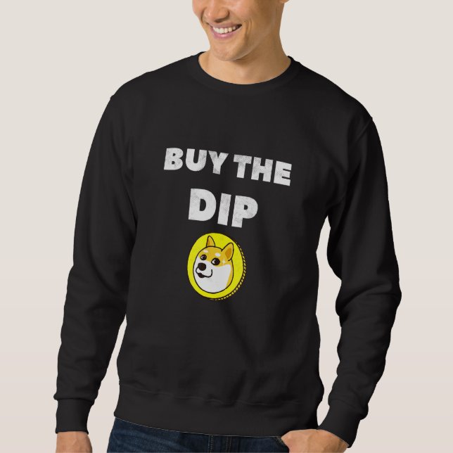 Köp Dip Dogecoin Krypto Kryptovaluta Handlare Lång Ärmad Tröja (Framsida)