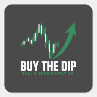 Köp Dippen — Crypto & Aktiehandlare Edition Fyrkantigt Klistermärke